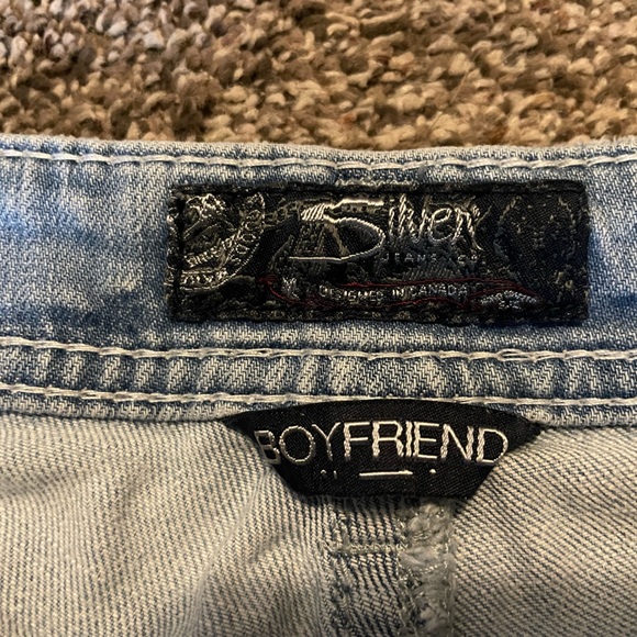 Silver Super Stretch Boyfriend Jeans - Picture 8 of 8